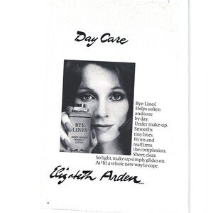 Elizabeth Arden Bye Lines Makeup ADVERT 1970s Vintage Print Ad 9 inch N
